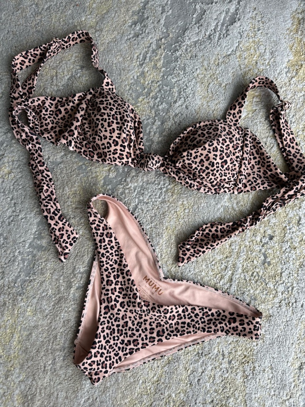 Show Me Your Mumu Leopard Bikini Set Pink Animal Print Two Piece